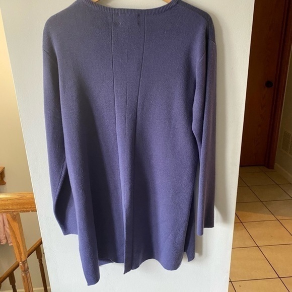 Y2K Vintage Wool-blend Freeport Studio Long Cardigan Women Medium Purple - Picture 5 of 9